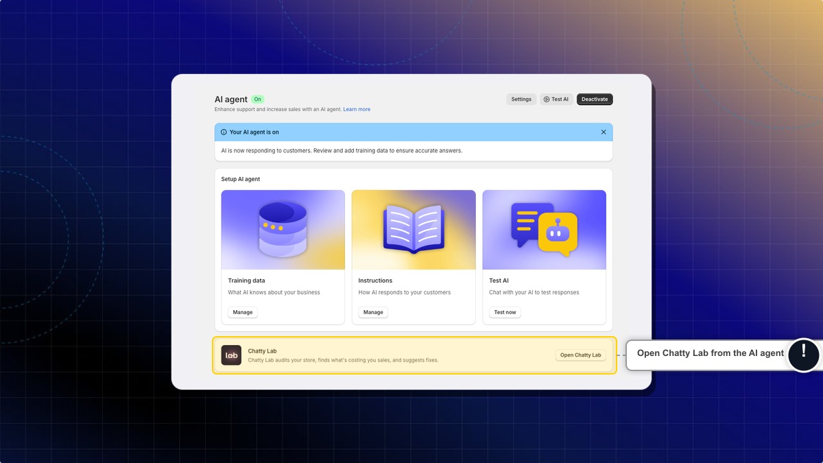 Chatty Lab card on the AI agent page