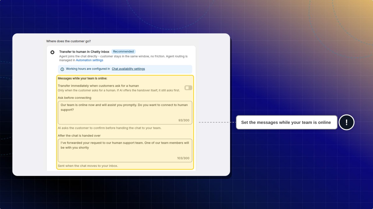 The messages AI sends while your team is online